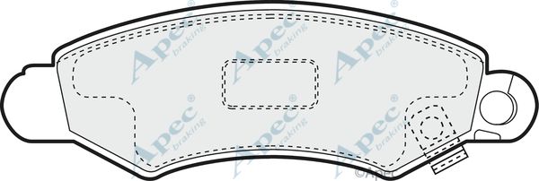 APEC BRAKING Piduriklotsi komplekt,ketaspidur PAD1094